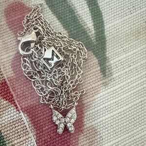 Sterling Silver Butterfly Pendant Necklace